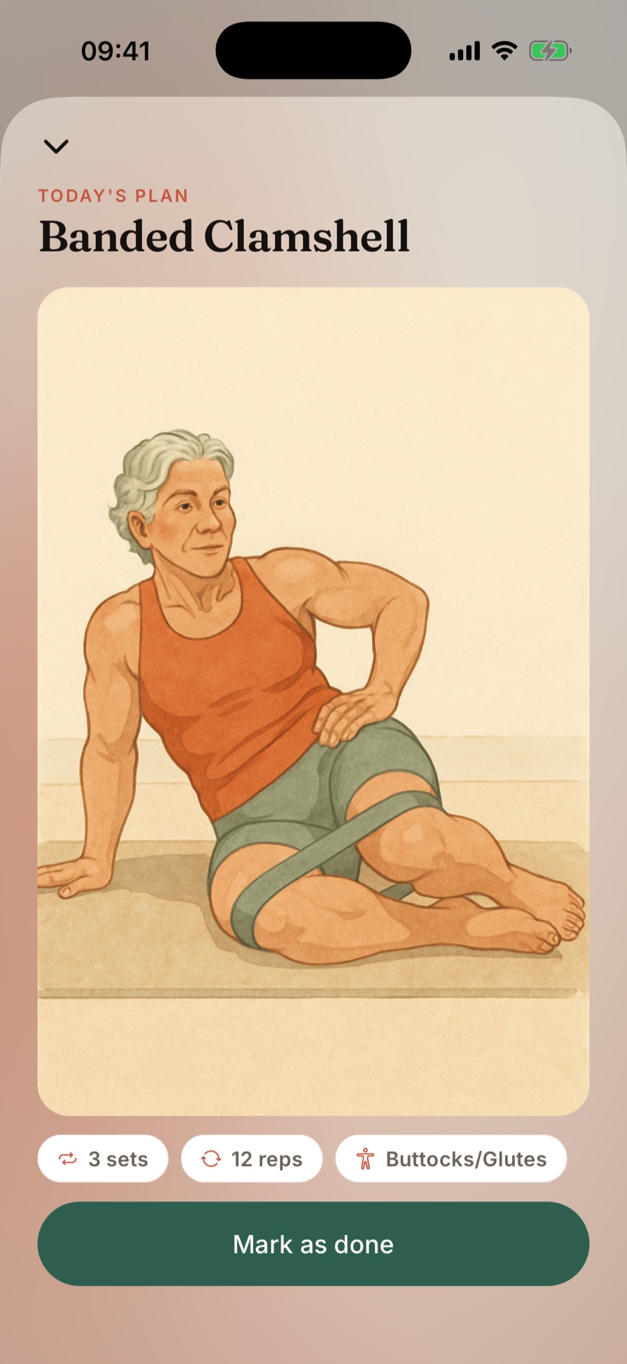 A band exercise built for home